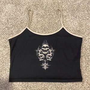 skulls pajama tank top